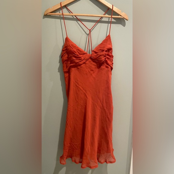ANTHROPOLOGIE Twist-Front Slip Mini Dress-Size 8 New with Tags - Picture 5 of 13